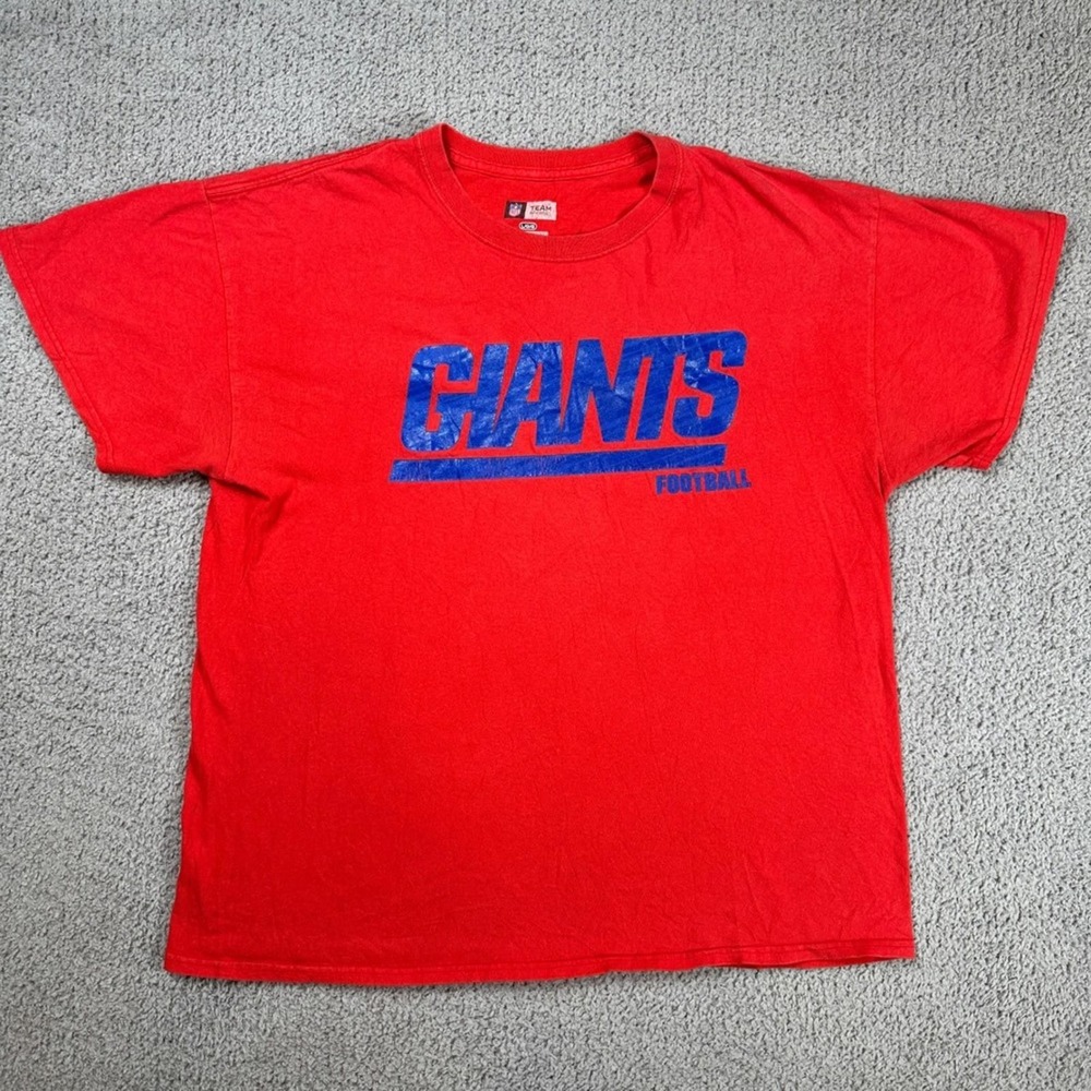 NFL Team Apparel New York Giants Red Graphic T-Shirt Mens Large